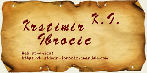 Krstimir Ibročić vizit kartica